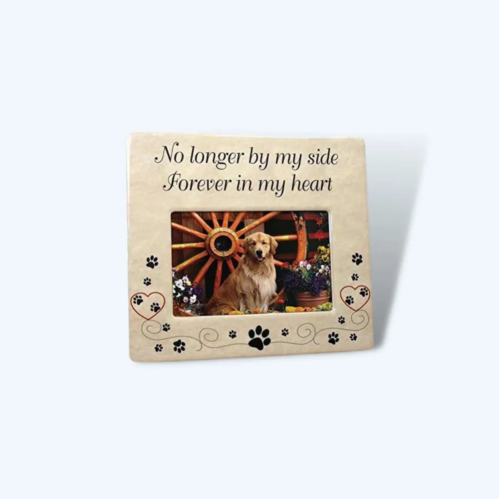 "No Longer by My Side, Forever in My Heart" Memorial Ceramic Picture Frame